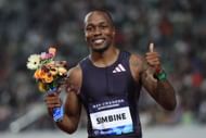 Akani Simbine at Diamond League Shanghai 2024. (Photo by Lintao Zhang/Getty Images)